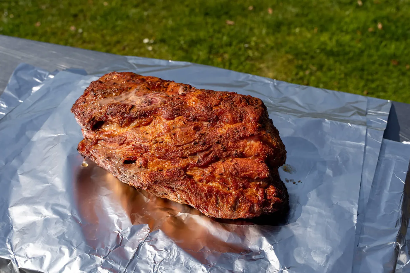 Kerntemperatuur meten van het vlees tijdens de eerste garing